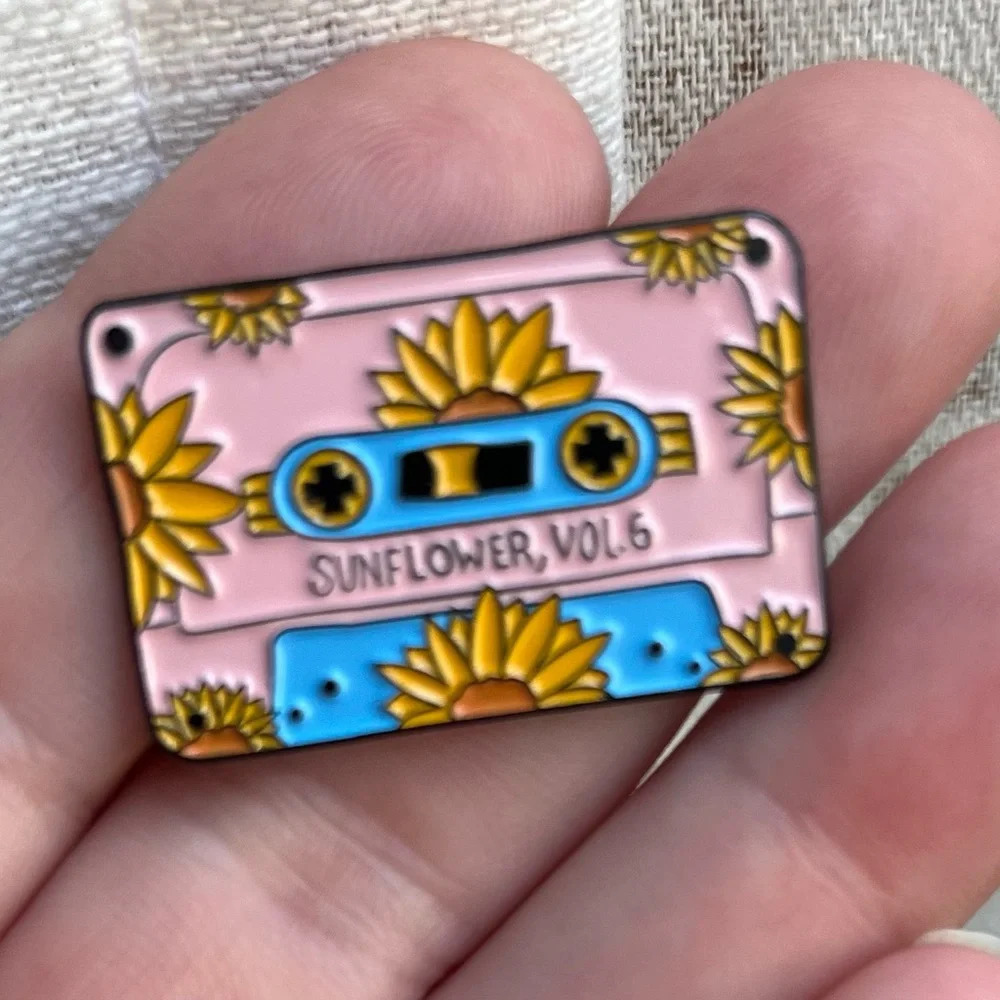 Brand new Harry Styles “Sunflower vol. 6” cassette tape enamel pin